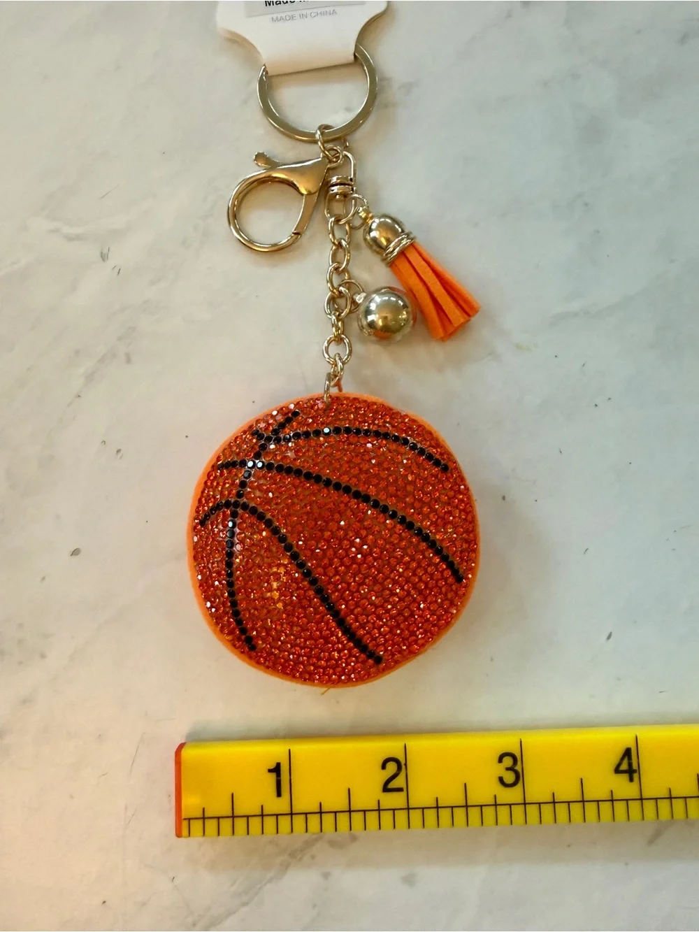 ✨ New Bling Rhinestone Basketball Keychain Bag Charm with Tassel ✨